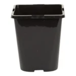 Aeroplas 5.5ltr Slotted Square Round Container Pots – Durable Black Nursery Pots with 40mm Integrated Label Slots