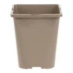 AEROPLAS 1ltr Slotted (25mm) Square Round TAUPE (net of 88 / 99 nets per pallet) – Professional Nursery Container for Organized Labelling