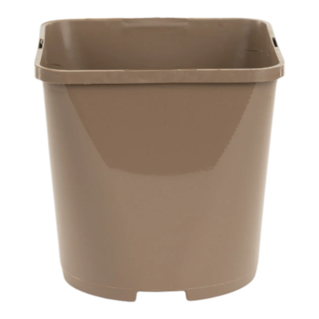 2LSquareRound_Taupe_1 Aeroplas 2L Slotted Square Round Taupe (net of 70 / 56 nets per pallet) – Professional Propagation Pots with Integrated Label Slots - Image 1