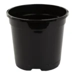 Aeroplas 1.5ltr Slotted Round Container Pot BLACK (Net of 105) – Professional Grade Growing Pot with 40mm Label Slots