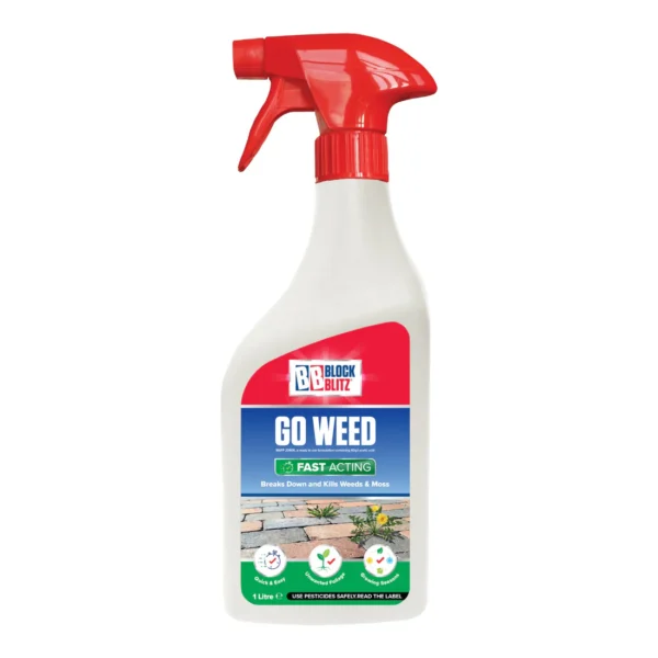 BLOCK BLITZ Go Weed 1L – Fast-Acting Acetic Acid Formula for Targeted Weed Control