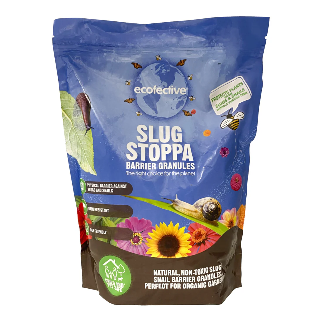 ECOFECTIVE_ecofectiveSlugStoppaGranulesFront2 NEW Slug Stoppa Barrier Granules 2L – Natural, Non-Toxic Pest Defence for Slug and Snail Control - Image 1