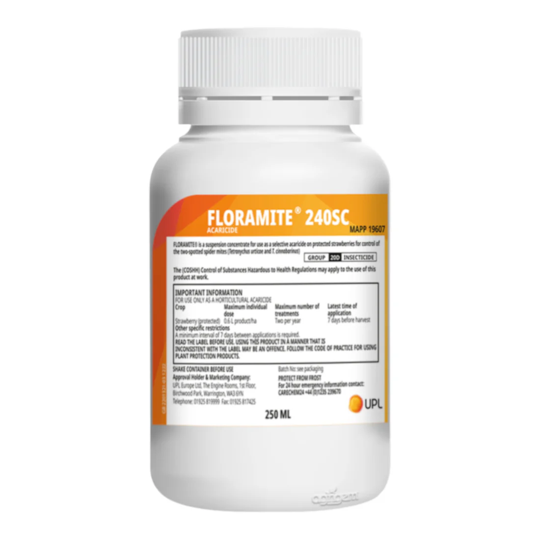 Floramite-250ml Floramite® 250ml Acaricide – Fast, Selective Two-Spotted Mite Control for Protected Crops - Image 1