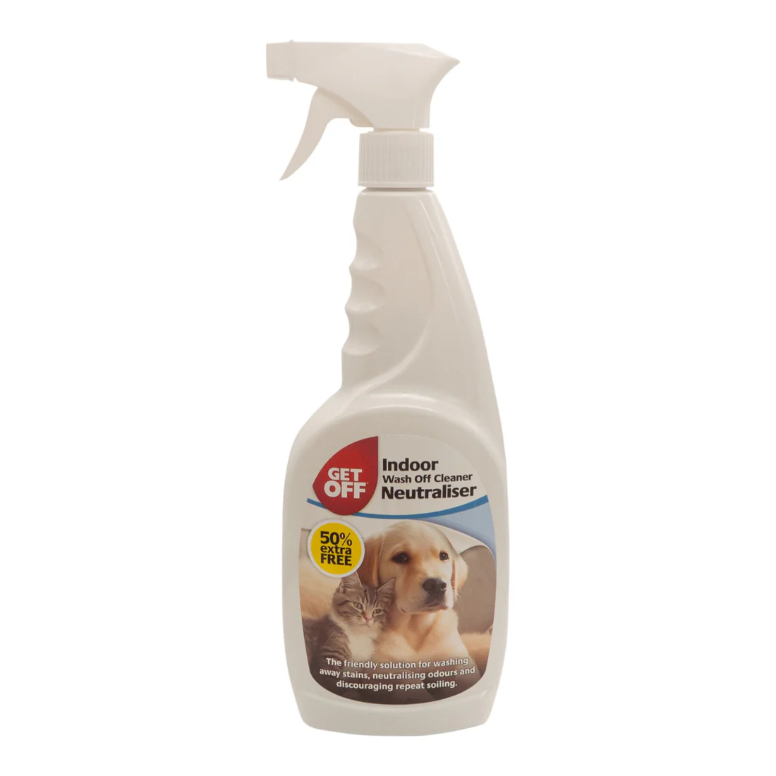 GETOFF07_IndoorWashOffCleanerNeutraliser GET OFF Wash Off Indoor Cleaner Neutraliser 50% Extra Free 750ml – Dual-Action Indoor Stain and Odour Remover - Image 1