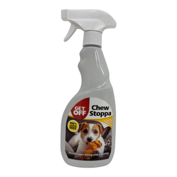 GET OFF Chew Stoppa Spray + 100% Extra Free 500ml – Safe and Effective Anti-Chew Training Aid for Pets