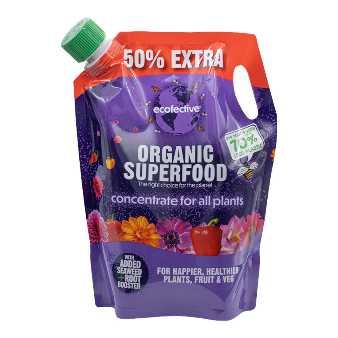 ecofective_OrganicSuperfoodAllPlants_front_cutout2 All Plants Organic Superfood 50% Extra Free (1.2L) - Image 1