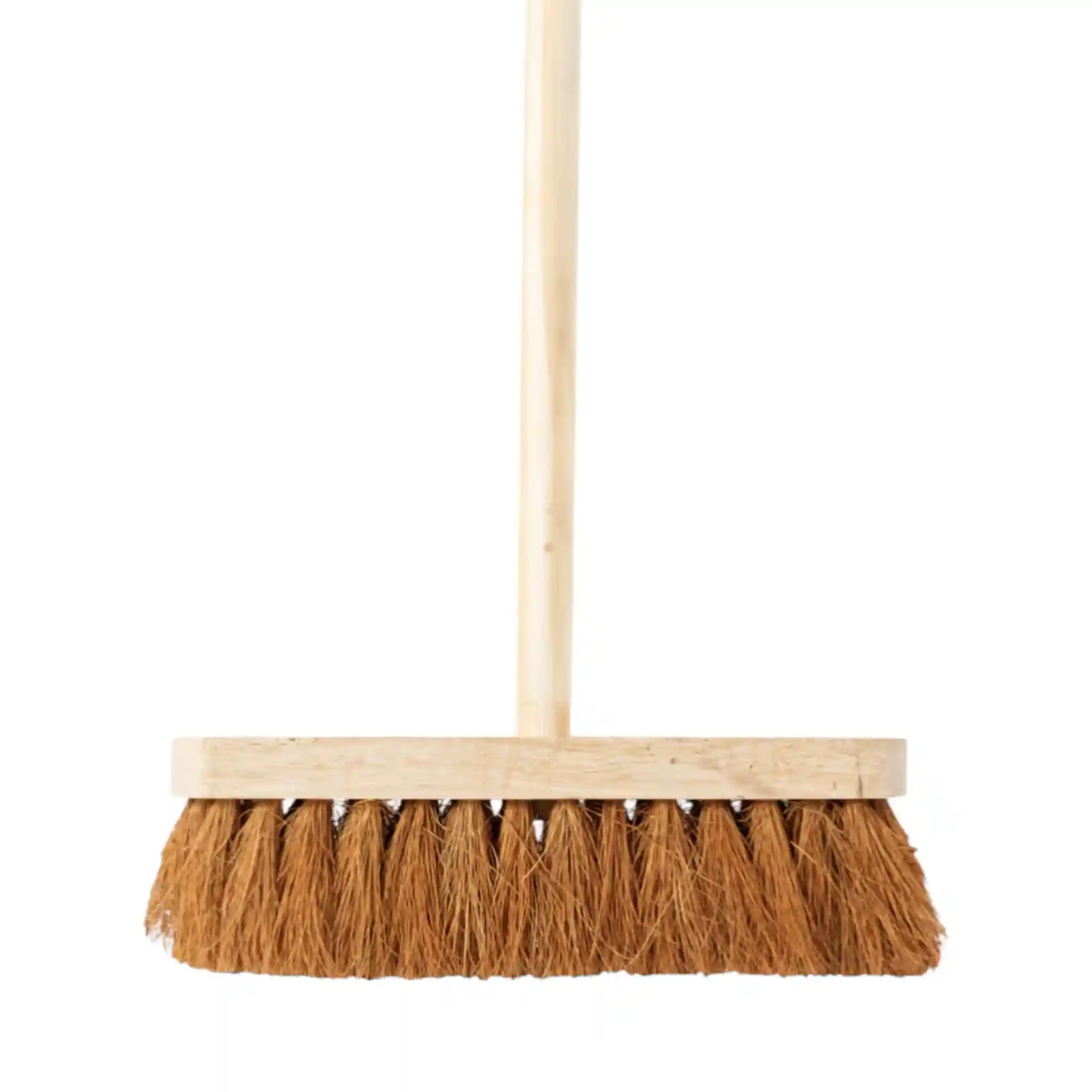 12_COCOBroom- Kennedy 12-inch Coco Broom with 60-inch Handle - Professional Soft Bristle Brush - Image 1