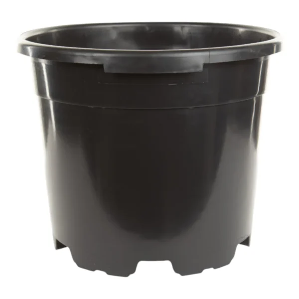 Aeroplas 12L Non-Slotted Round Container Pot Black (540 per Pallet) – Robust Polypropylene Nursery Pot for Professional High-Volume Growing