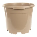 Aeroplas 15L Non-Slotted Round Container Pot Taupe (444 per Pallet) – Heavy-Duty Polypropylene Nursery Pot for Shrubs, Roses and Specimen Plants