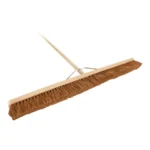 P.Gerratt 36-inch Coco Broom with Wooden Stale - Extra Wide Yard Brush