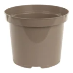 Aeroplas 4L Non-Slotted Round Container Pot Taupe (Net of 66) – Durable Polypropylene Pot for Professional General-Purpose Growing