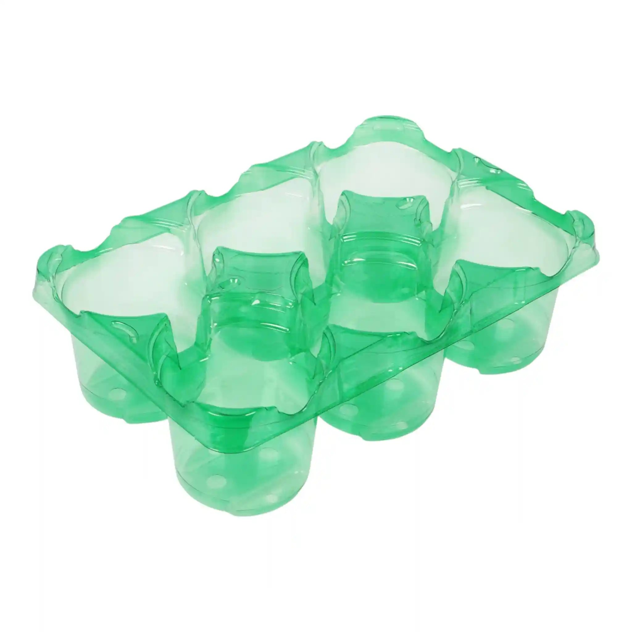 7611_FMODIFORM6x10.5cmthermoformedPETcarrypackGREEN- Modiform 6x9cm Thermoformed PET Carry Pack Green - Case of 400 - Image 1