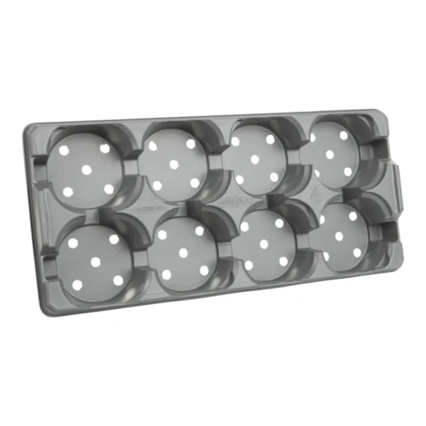 Aeroplas Square Round Pot Carry Tray 1.4ltr Sq/Round x 8 Grey (1050 per pallet) – Premium Wholesale Transport Tray for 1.4-Litre Pots
