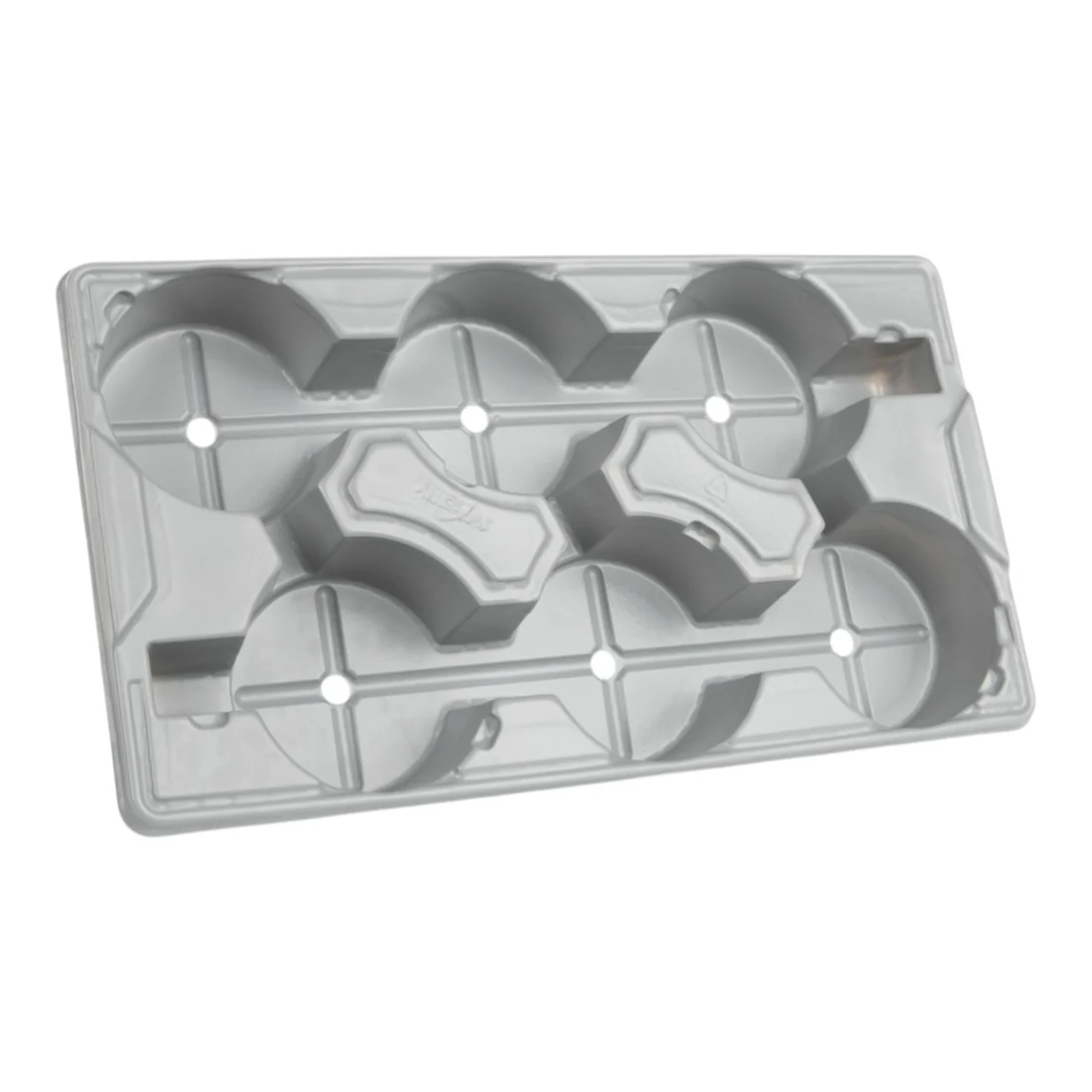 AEROPLAS2L6Cell_PotCarryTrayRound2 Aeroplas Pot Carry Tray 2ltr Round x 6 Grey (1200 per pallet) – Professional Heavy-Duty Wholesale Transport Tray - Image 1