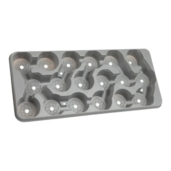 Aeroplas Euro Carry Tray 9cm Round x 18 Grey (1400 per pallet) – Efficient Multi-Cell Wholesale Transport Solution