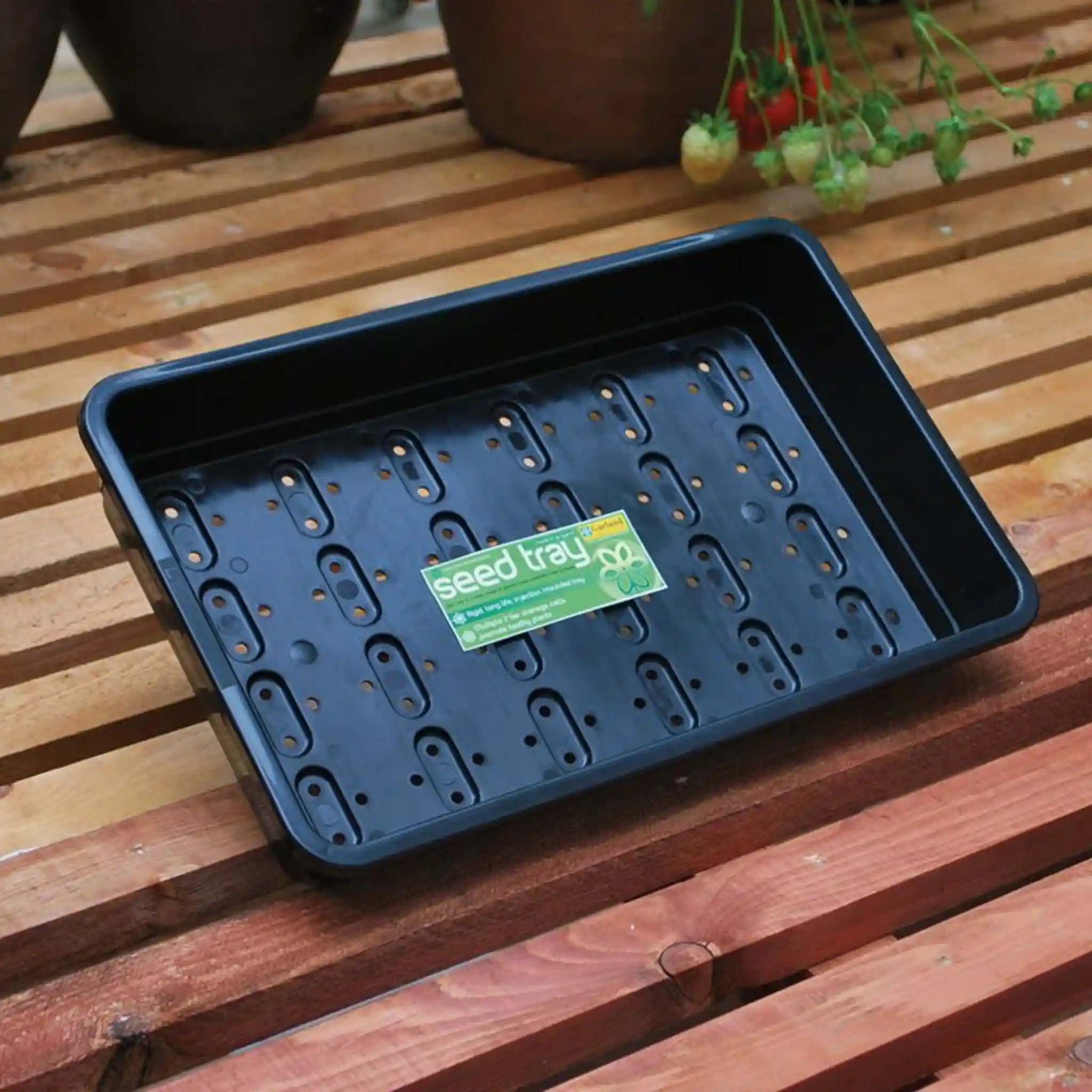 Garland Standard Seed Tray Black With Holes (25 per box) - Professional Propagation Tray - Image 2