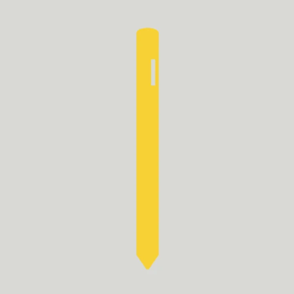 Heavy Duty Pot Labels with Hole 200mm x 19mm Yellow (Box of 500)