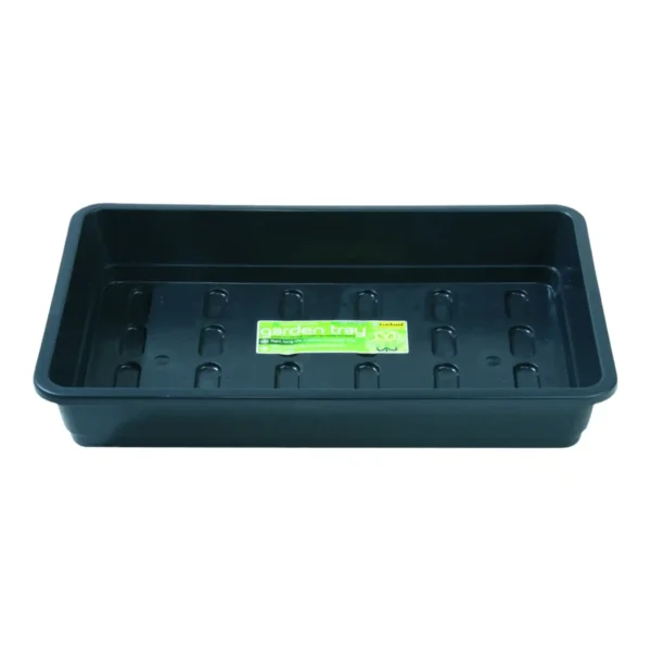 Garland Midi Garden Tray Black Without Holes (25 per box) - Solid Base Drip Tray