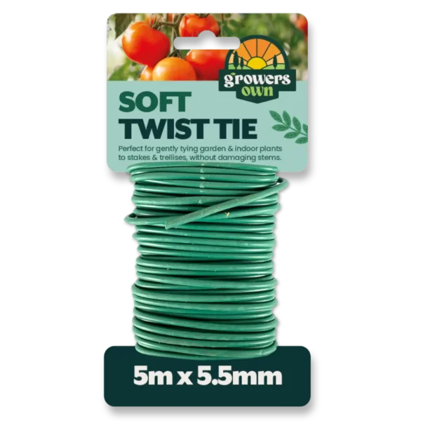 GROWERS OWN Soft Tie 5mm x 5M - Cushioned Plant and Tree Support