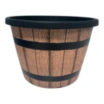 Growers Own 10 Inch Decorative Copper Barrel Planter (3400 Per Pallet)