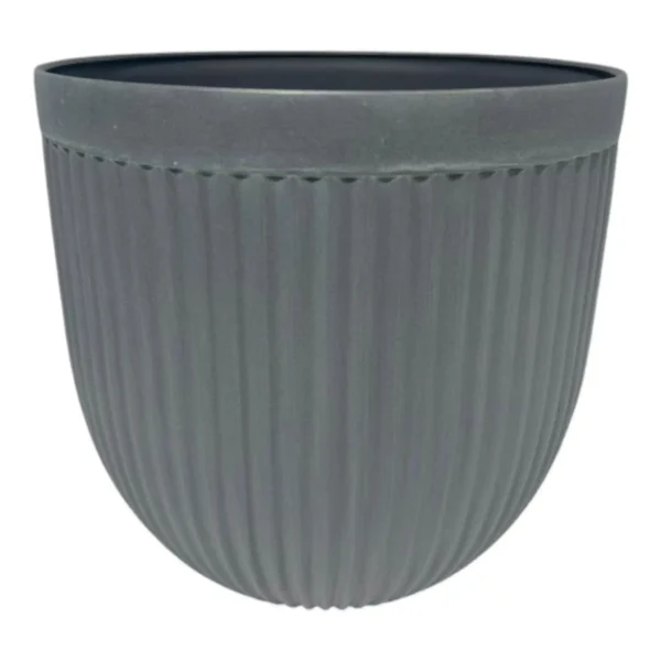 Growers Own 15 inch Grey Fluted Bowl Planter (135 per pallet)