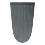 Growers Own 22 Inch Grey Fluted Tall Planter (96 Per Pallet)