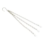 Spare 14 inch Hanging Basket 3-Strand Chain and Hook - Zinc Plated