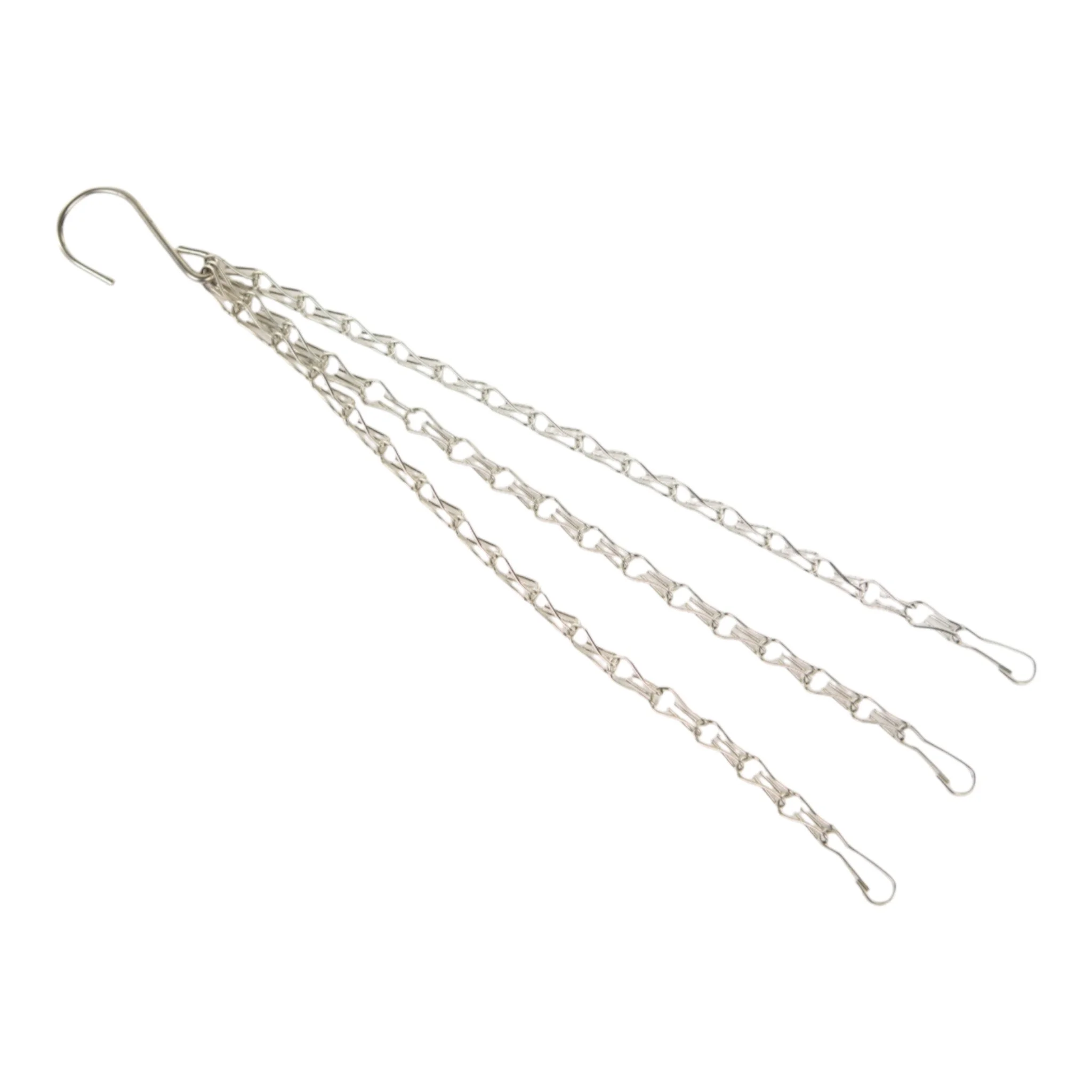 GrowersOwn-SpareHangingBasketHookandChain Spare 16 inch Hanging Basket 3-Strand Chain and Hook - Zinc Plated - Image 1