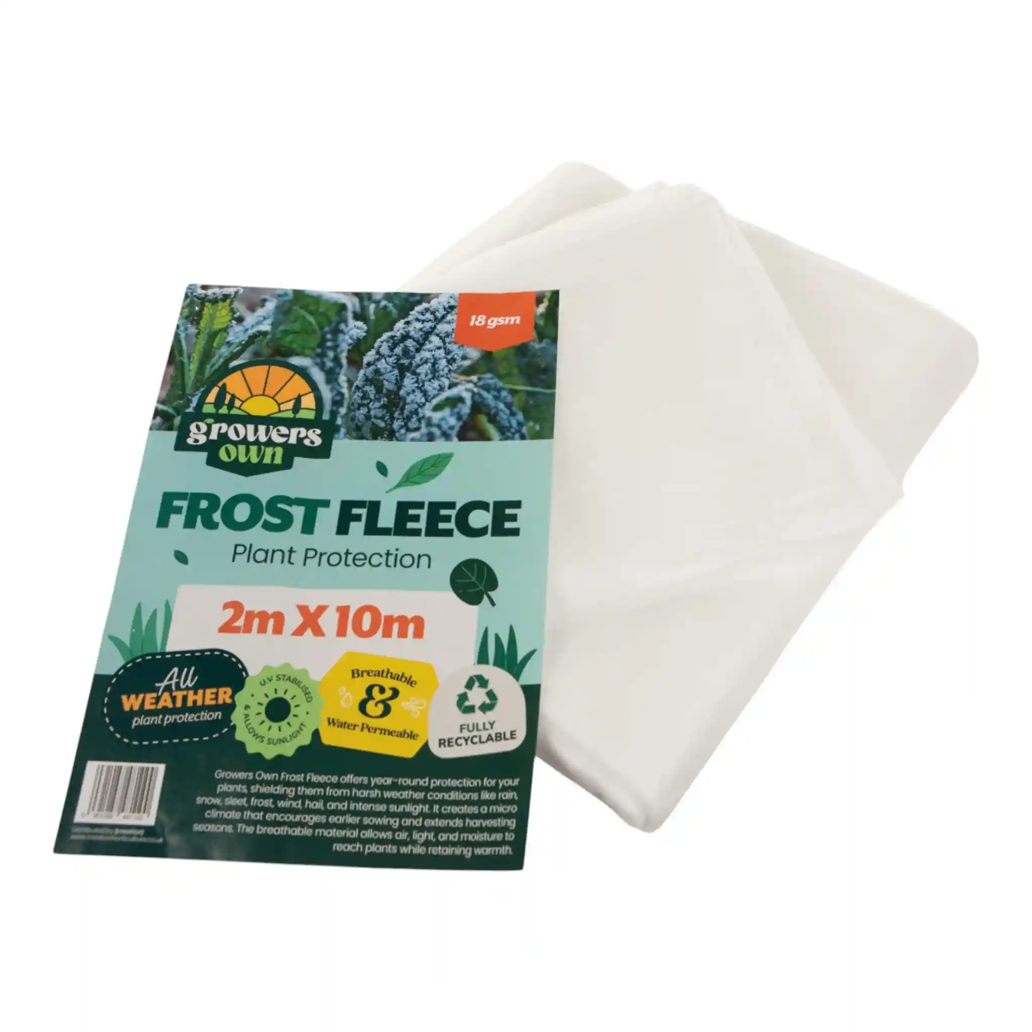 GrowersOwn2X10mFrostFleeceRoll_4 Growers Own Frost Fleece 18gsm 2M x 10M - Lightweight Protection - Image 1