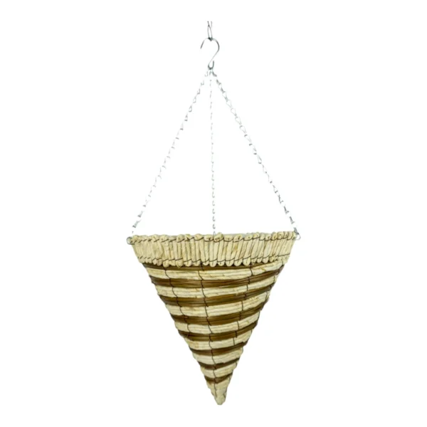 Growers Own Alnwick 14 inch Cone Hanging Basket - Fern and Corn Rope (Box of 20)
