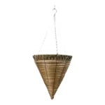 Growers Own Bowood 12 inch Cone Plastic Rattan Hanging Basket (Box of 20)