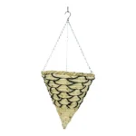Growers Own Burghley 12 inch Cone Hanging Basket - Water Grass Corn Rope (Box of 20)