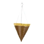 Growers Own Hatfield 12 inch Cone Plastic Rattan Hanging Basket (Box of 20)