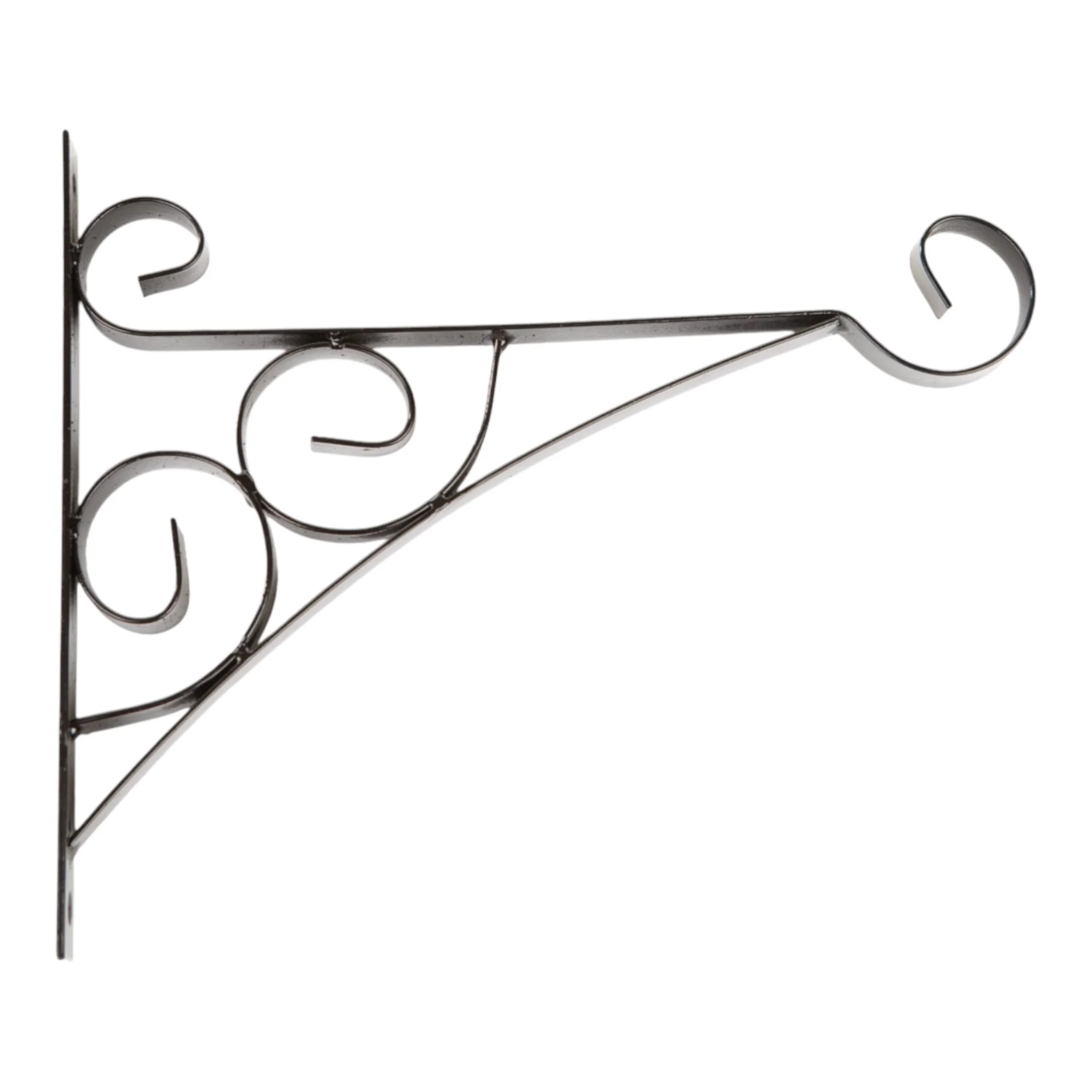 GrowersOwn_ElegantStyle_HangingBasketBracket Growers Own Style Hanging Basket Bracket Black - Ornate Scroll Design - Image 1