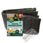 Growers Own Ground Cover Lines 100GSM 1M x 10M with 8 Pegs