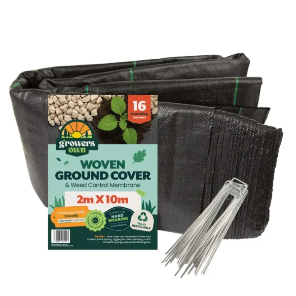 Growers Own Ground Cover Lines 100GSM 2M x 10M with 16 Pegs