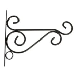 Growers Own Tradition Hanging Basket Bracket Black - Classic Scroll Design
