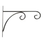 Growers Own Wave Hanging Basket Bracket Black - Decorative Wall Mount