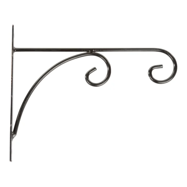 Growers Own Wave Hanging Basket Bracket Black - Decorative Wall Mount