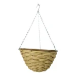 Growers Own Audley End 12 inch Round Plastic Rattan Hanging Basket (Box of 20)