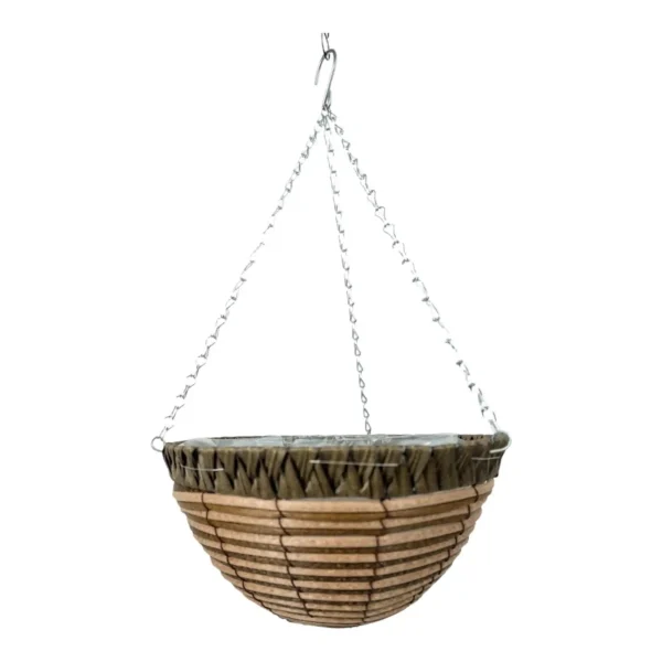 Growers Own Belvoir 14 inch Round Plastic Rattan Hanging Basket (Box of 20)