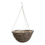 Growers Own Black Rattan Hanging Basket 12 Inch Round (Box of 20)