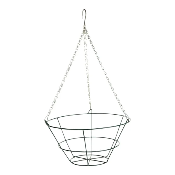 Growers Own 12 inch Flat Bottom Wire Hanging Basket (Case of 25) - 3 Chain