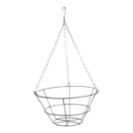 Growers Own 16 inch Flat Bottom Wire Hanging Basket with 3 Chains - Case of 25