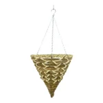 Growers Own Harewood 14 inch Cone Hanging Basket - Corn Rope and Banana Leaf (Box of 20)