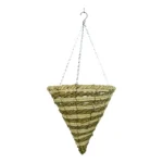 Growers Own Longleat 12 inch Cone Hanging Basket - Mountain Grass and Corn Rope (Box of 20)