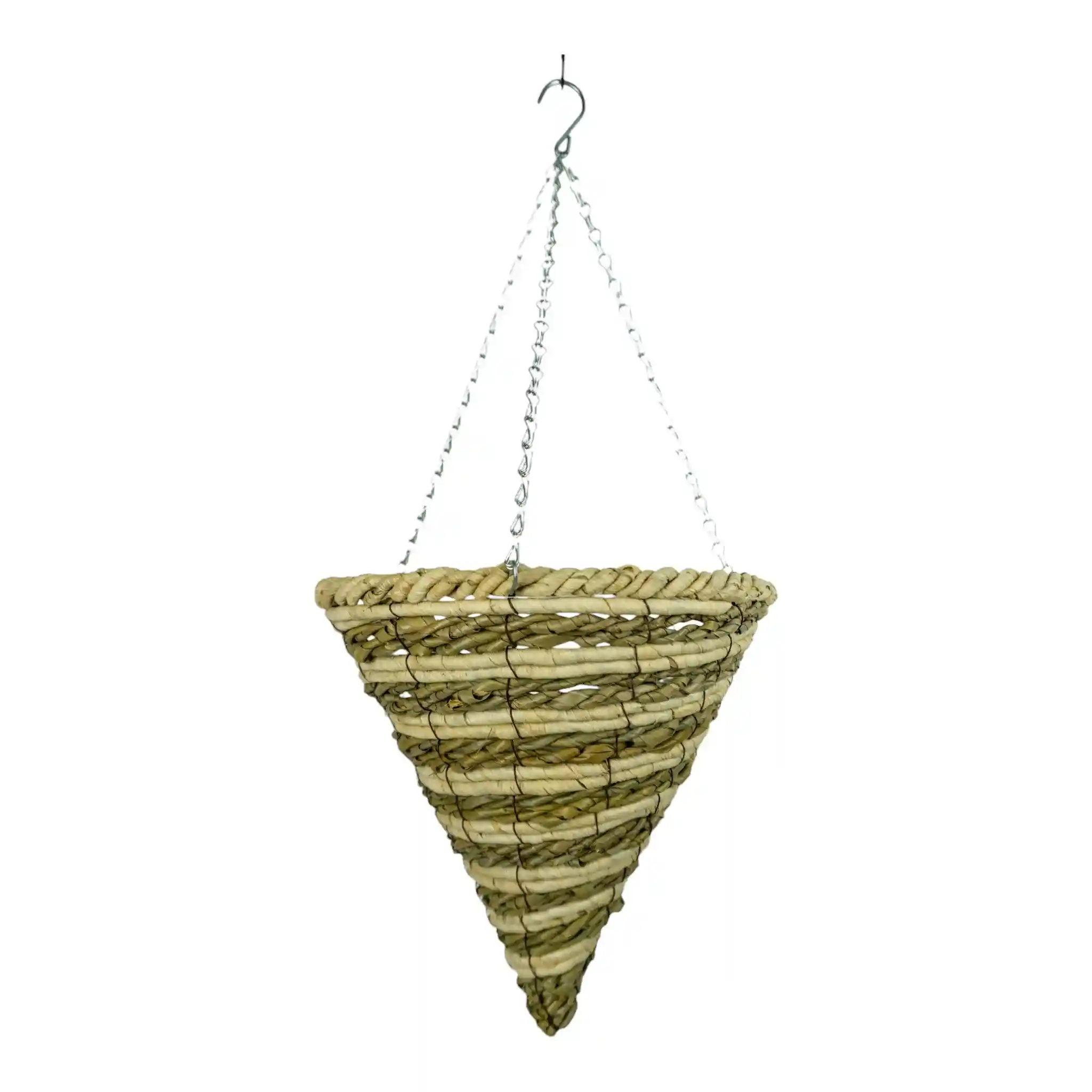 Growers Own Longleat 12 inch Cone Hanging Basket - Mountain Grass and Corn Rope (Box of 20) - Image 1