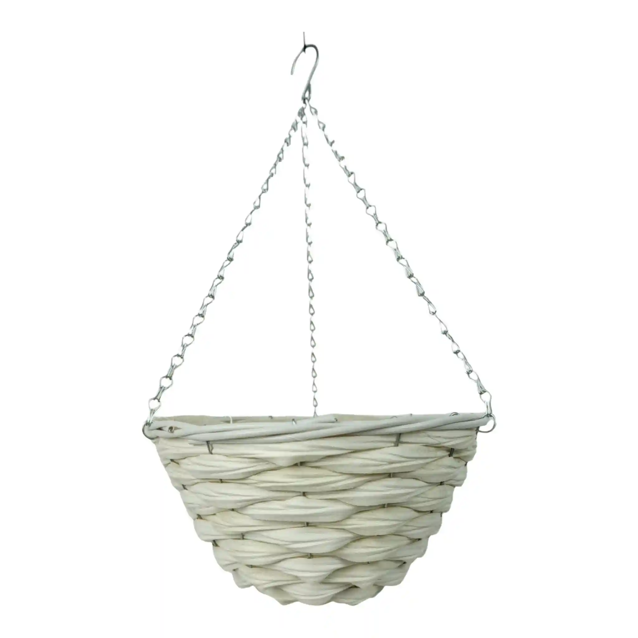 Growers Own Mottisfont 12 inch Round Plastic Rattan Hanging Basket (Box of 20) - Image 1