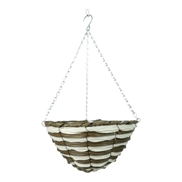 Growers Own Petworth 14 inch Round Plastic Rattan Hanging Basket (Box of 20)