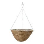 Growers Own Sudeley 12 inch Round Plastic Rattan Hanging Basket (Box of 20)